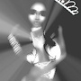 black and white