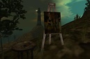 an easel, a palette, am empty glass - Ravenelle Zugzwang