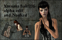 XMsims Female Hair 096B Nouked
