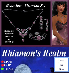 Genevieve Victorian Set Rhodolite Ad