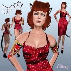 LDizzy Dotty Dress - Red