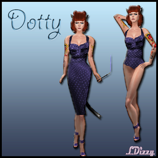 LDizzy Dotty Dress Blues