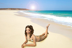 On the beach