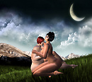 Fat ladies under the moon