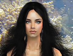 Ritratto di una sirena dell'oceano