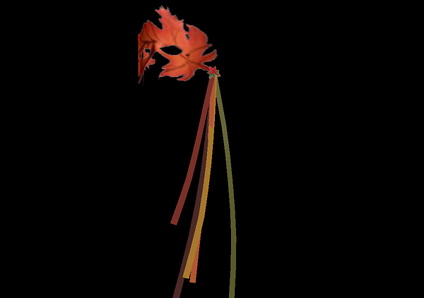 Autumn Mask with ribbons