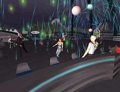 Rocking the Metaverse @ ReactionGrid  Doubledown Tandino playing