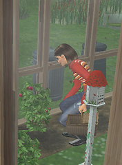Annie gardening