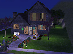 Annie cottage front night