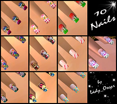 Lady Oscar S Nail Works Mixed Pack 10 Nails
