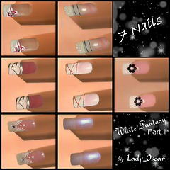 white fantasy - 7 nails