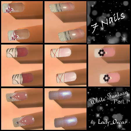 white fantasy - 7 nails