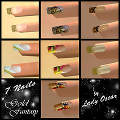 gold fantasy - 7 nails