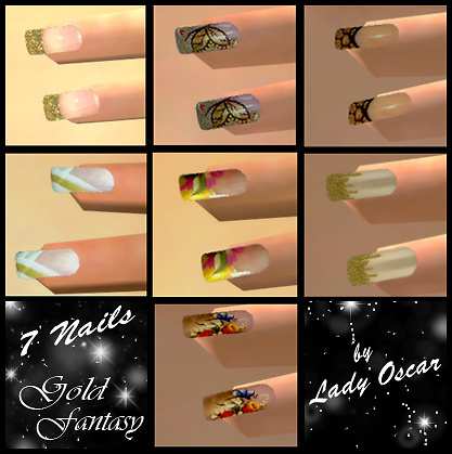 gold fantasy - 7 nails