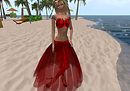 on the beach...in red