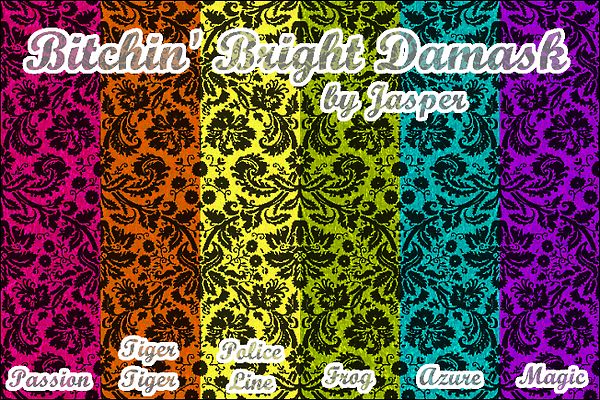 Bitchin' Bright Damask