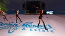dancing friends at japan resort