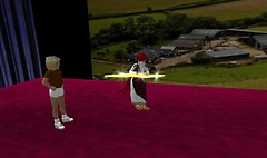 Zeus walks on stage - Lorimae Undercroft