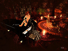 on the piano
