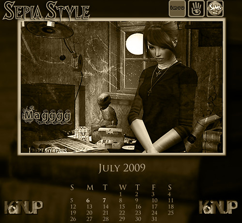 July Calendar SepiaStyle Group