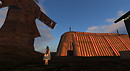 windmill and hut of the circus