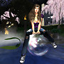 Kara on an Isla Clairvaux bubble