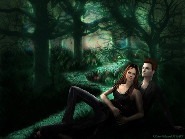 Twilight-Edward and Bella in the Forest