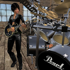 Camille in rehearsal at the studio