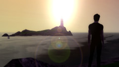 	 the twilight behind the lighthouse 
