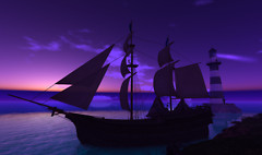 The pirate ship at the Hollow.