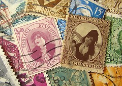 Collecting stamps