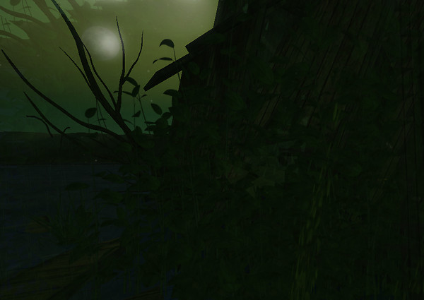 through leaves