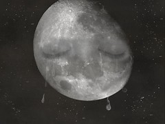 The moon is crying