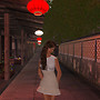 Mel with lanterns