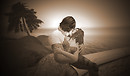 J & me at Las Lagunas b&w