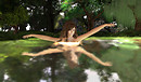 playing with the water