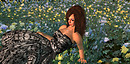Mel in flower garden