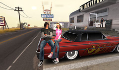 enjoying the summer breeze at Route 66