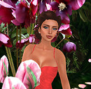 Mel and flower in Midsomer