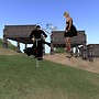 aoshi, raftwet on bisque on pogo sticks