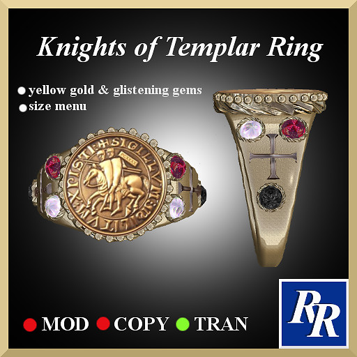 Men's Knights of Templar Ring