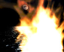 fire covers the moon