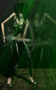 Green guitarist