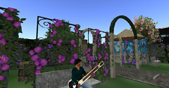 Sitar Player in a Rose Garden