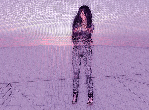 Joanna Wireframe Magenta