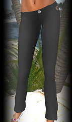 Hula linen pants black