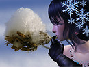 Sasha with the snow.