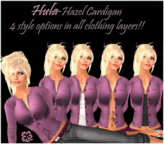 hazel cardigan ad deep pink