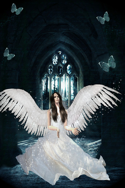 Sparkling angel, I couldn't see