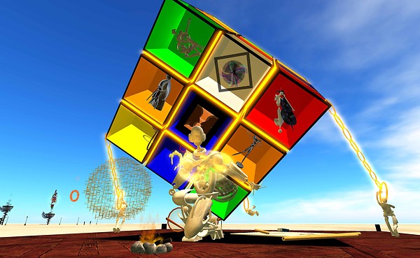 rubik's cube as atlas' burden the weight of the world on his back - Torley Linden